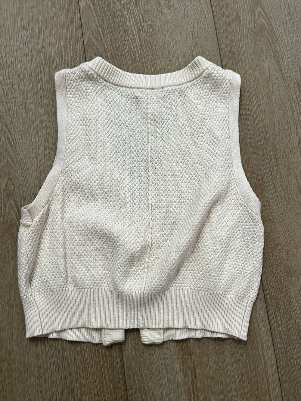 Sincerly Jules Cream Cable Knit Button-Front Sweater Vest - Picture 7 of 8